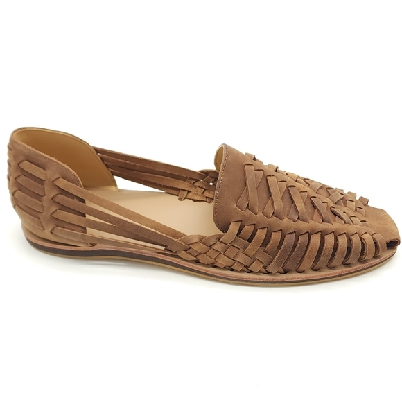 Nisolo Huarache Slip On Men’s Tobacco Leather Sandal Shoes Size 12.5